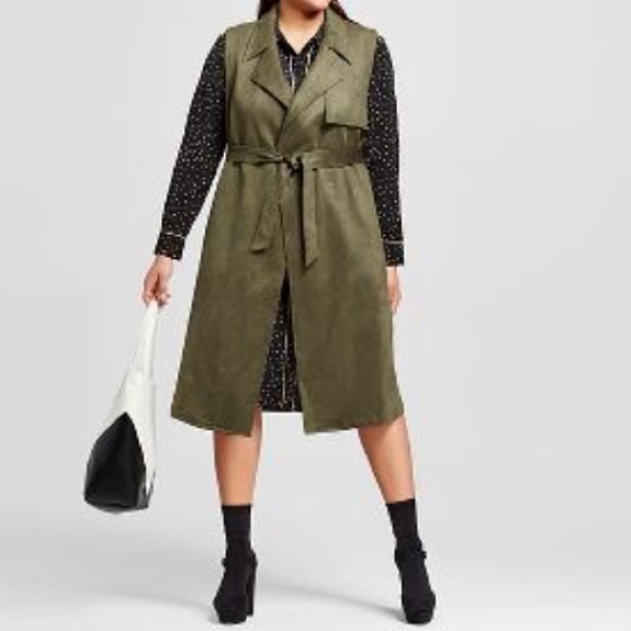 who what wear Jackets & Blazers - NWT Who What Wear Suede Sleeveless Coat